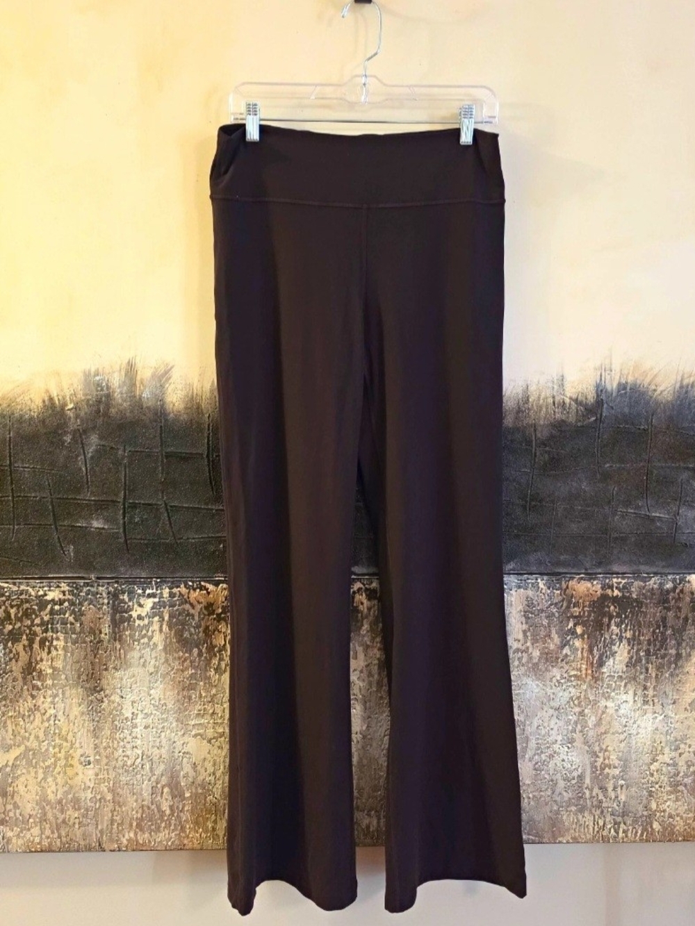 NWOT lululemon Brown Bootcut Yoga Pants Women 12 Regular Pull-On Stretch 32"